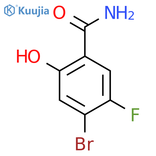 4-Bromo-5-fluoro-2-hydroxybenzamide structure