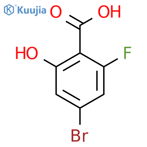 4-Bromo-2-fluoro-6-hydroxybenzoic acid structure
