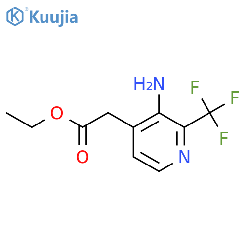 Ethyl 3-amino-2-(trifluoromethyl)pyridine-4-acetate structure