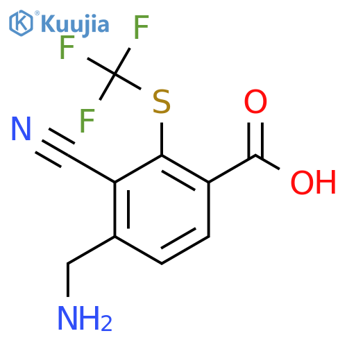 4-Aminomethyl-3-cyano-2-(trifluoromethylthio)benzoic acid structure