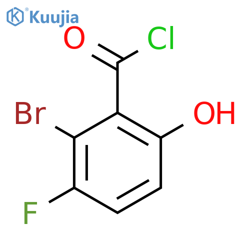 2-Bromo-3-fluoro-6-hydroxybenzoyl chloride structure