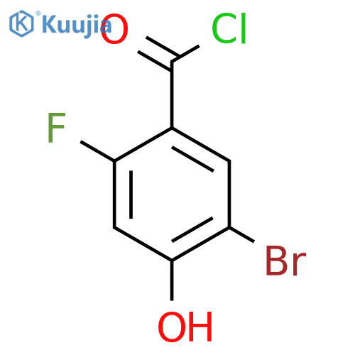 5-Bromo-2-fluoro-4-hydroxybenzoyl chloride structure