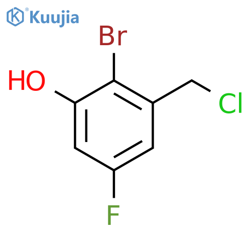 2-Bromo-5-fluoro-3-hydroxybenzyl chloride structure