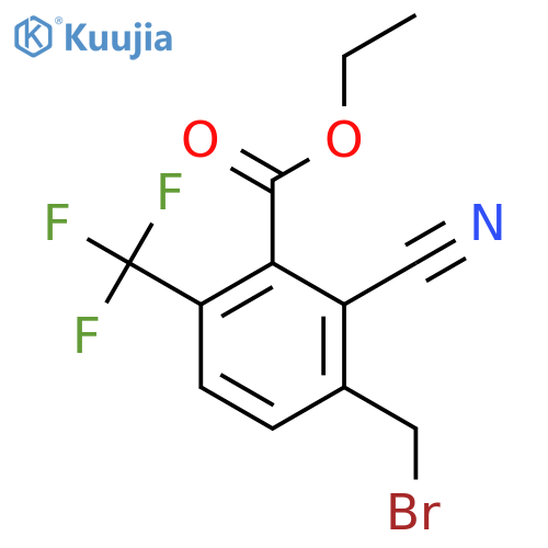 Ethyl 3-bromomethyl-2-cyano-6-(trifluoromethyl)benzoate structure