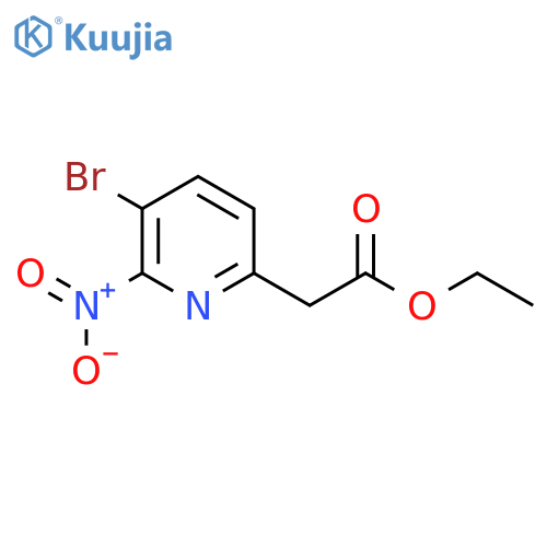 Ethyl 3-bromo-2-nitropyridine-6-acetate structure