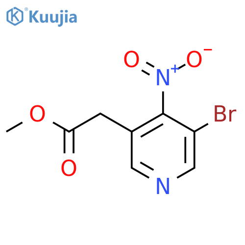 Methyl 3-bromo-4-nitropyridine-5-acetate structure