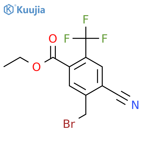 Ethyl 5-bromomethyl-4-cyano-2-(trifluoromethyl)benzoate structure