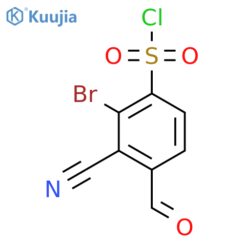 2-Bromo-3-cyano-4-formylbenzenesulfonyl chloride structure