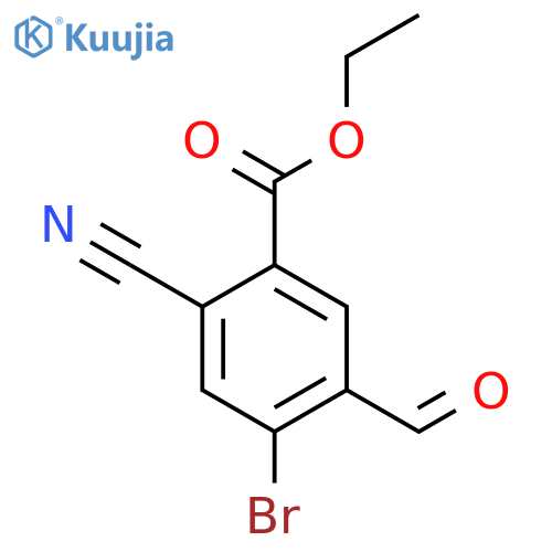 Ethyl 4-bromo-2-cyano-5-formylbenzoate structure