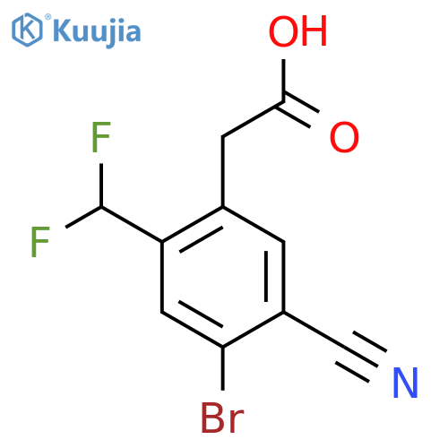 4-Bromo-5-cyano-2-(difluoromethyl)phenylacetic acid structure