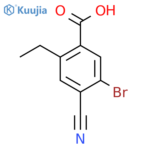 5-Bromo-4-cyano-2-ethylbenzoic acid structure