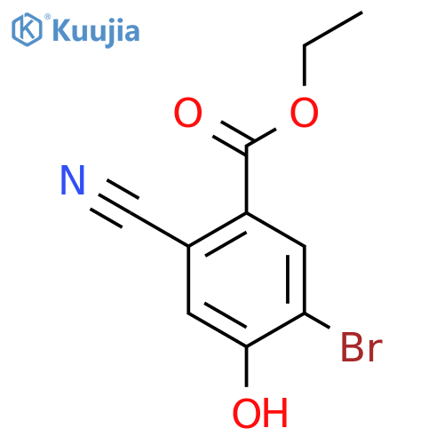 Ethyl 5-bromo-2-cyano-4-hydroxybenzoate structure