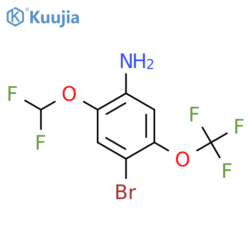 4-Bromo-2-difluoromethoxy-5-(trifluoromethoxy)aniline structure