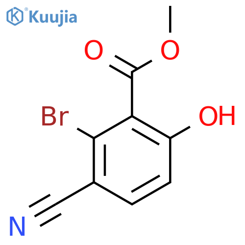 Methyl 2-bromo-3-cyano-6-hydroxybenzoate structure
