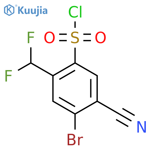 4-Bromo-5-cyano-2-(difluoromethyl)benzenesulfonyl chloride structure