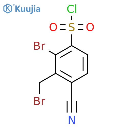2-Bromo-3-bromomethyl-4-cyanobenzenesulfonyl chloride structure