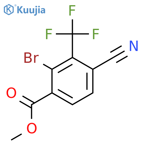 Methyl 2-bromo-4-cyano-3-(trifluoromethyl)benzoate structure