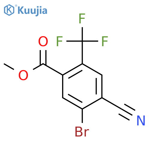 Methyl 5-bromo-4-cyano-2-(trifluoromethyl)benzoate structure