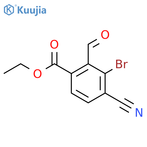 Ethyl 3-bromo-4-cyano-2-formylbenzoate structure