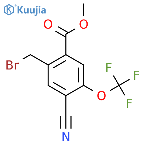 Methyl 2-bromomethyl-4-cyano-5-(trifluoromethoxy)benzoate structure
