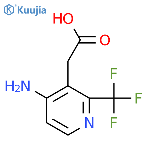 4-Amino-2-(trifluoromethyl)pyridine-3-acetic acid structure