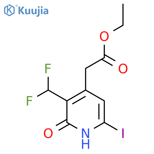 Ethyl 3-(difluoromethyl)-2-hydroxy-6-iodopyridine-4-acetate structure