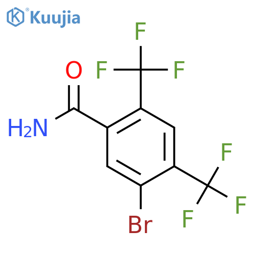2,4-Bis(trifluoromethyl)-5-bromobenzamide structure