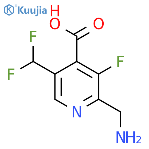 2-(Aminomethyl)-5-(difluoromethyl)-3-fluoropyridine-4-carboxylic acid structure