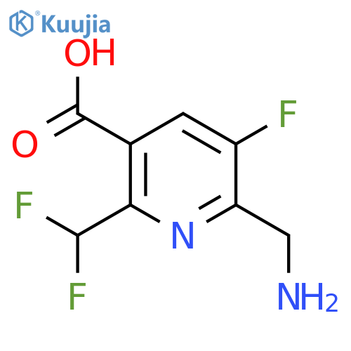 2-(Aminomethyl)-6-(difluoromethyl)-3-fluoropyridine-5-carboxylic acid structure