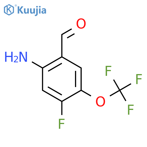 2-Amino-4-fluoro-5-(trifluoromethoxy)benzaldehyde structure