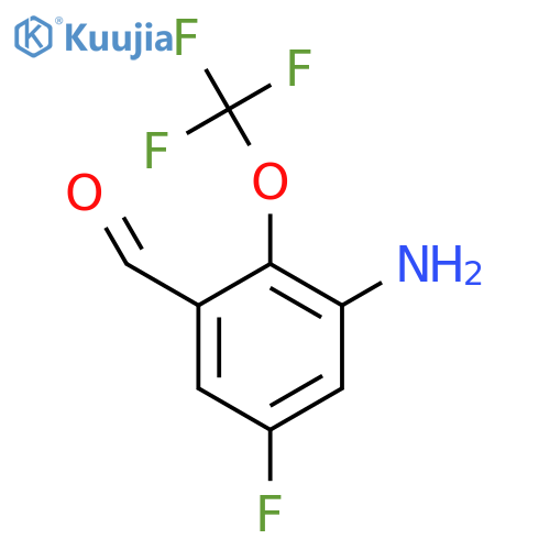 3-Amino-5-fluoro-2-(trifluoromethoxy)benzaldehyde structure