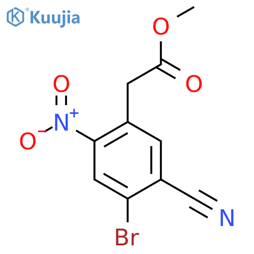 Methyl 4-bromo-5-cyano-2-nitrophenylacetate structure