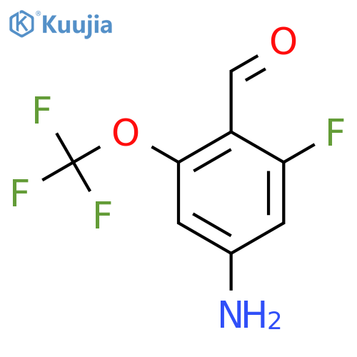 4-Amino-2-fluoro-6-(trifluoromethoxy)benzaldehyde structure