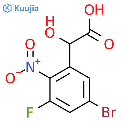 5-Bromo-3-fluoro-2-nitromandelic acid structure