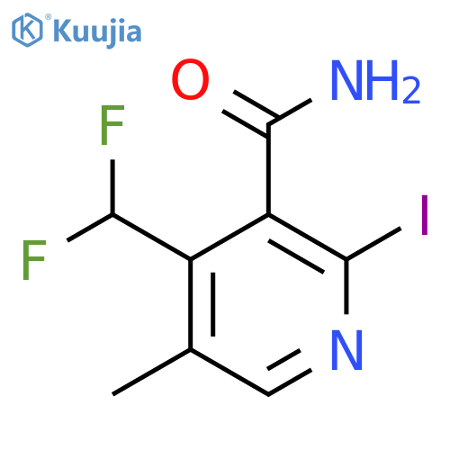 4-(Difluoromethyl)-2-iodo-5-methylpyridine-3-carboxamide structure