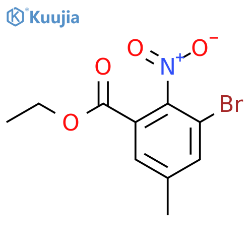 Ethyl 3-bromo-5-methyl-2-nitrobenzoate structure