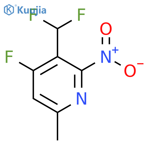 3-(Difluoromethyl)-4-fluoro-6-methyl-2-nitropyridine structure
