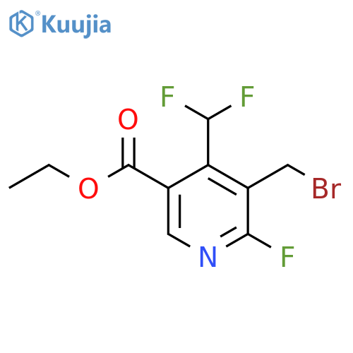 Ethyl 3-(bromomethyl)-4-(difluoromethyl)-2-fluoropyridine-5-carboxylate structure