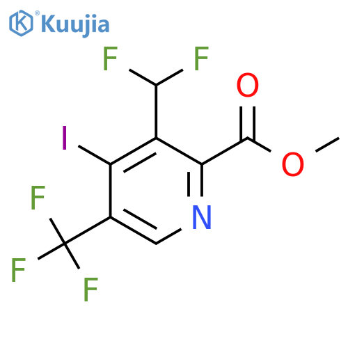 Methyl 3-(difluoromethyl)-4-iodo-5-(trifluoromethyl)pyridine-2-carboxylate structure