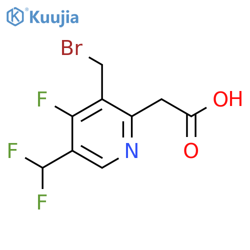 3-(Bromomethyl)-5-(difluoromethyl)-4-fluoropyridine-2-acetic acid structure