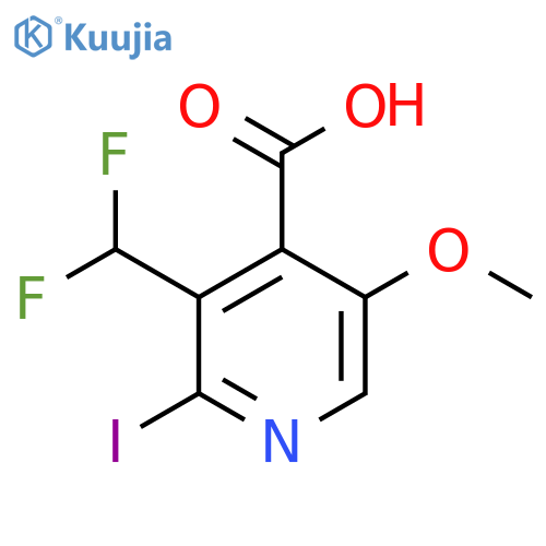3-(Difluoromethyl)-2-iodo-5-methoxypyridine-4-carboxylic acid structure