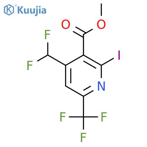 Methyl 4-(difluoromethyl)-2-iodo-6-(trifluoromethyl)pyridine-3-carboxylate structure