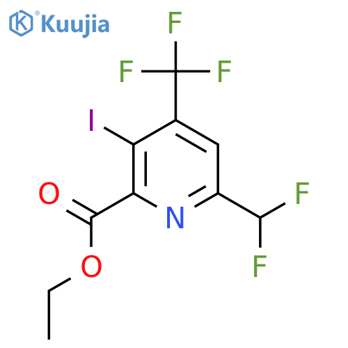 Ethyl 6-(difluoromethyl)-3-iodo-4-(trifluoromethyl)pyridine-2-carboxylate structure