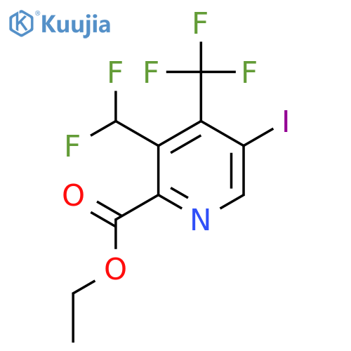 Ethyl 3-(difluoromethyl)-5-iodo-4-(trifluoromethyl)pyridine-2-carboxylate structure