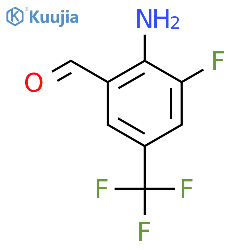 2-Amino-3-fluoro-5-(trifluoromethyl)benzaldehyde structure