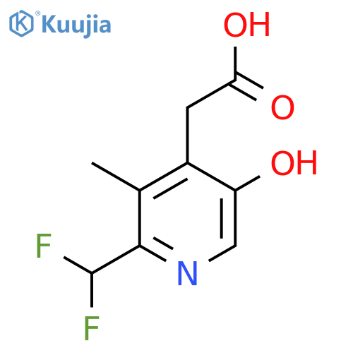 2-(Difluoromethyl)-5-hydroxy-3-methylpyridine-4-acetic acid structure