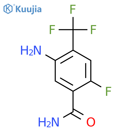 5-Amino-2-fluoro-4-(trifluoromethyl)benzamide structure