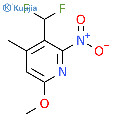 3-(Difluoromethyl)-6-methoxy-4-methyl-2-nitropyridine structure
