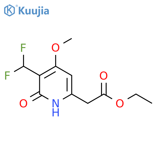 Ethyl 3-(difluoromethyl)-2-hydroxy-4-methoxypyridine-6-acetate structure