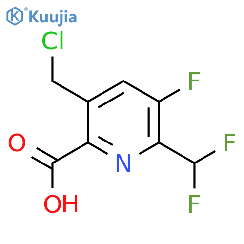5-(Chloromethyl)-2-(difluoromethyl)-3-fluoropyridine-6-carboxylic acid structure